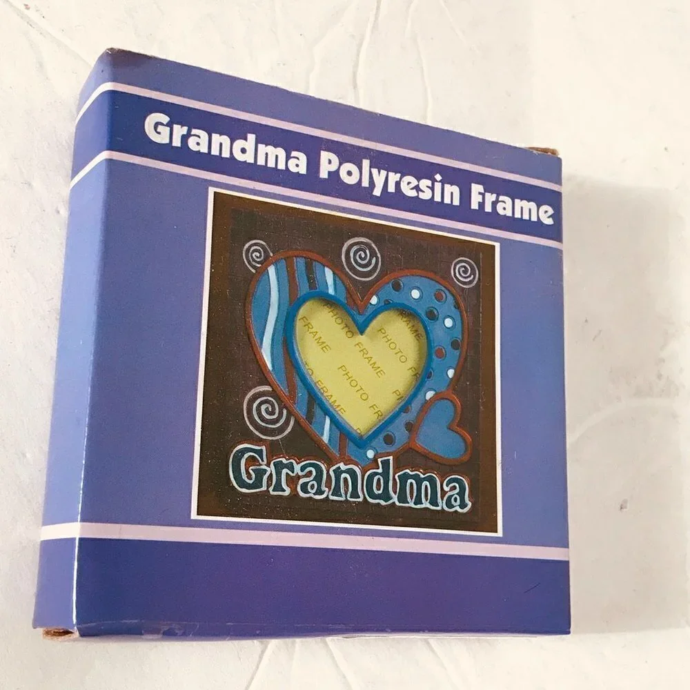 Grandma Heart' Picture Frame - Gift for Hippie Grandmother, Granny Gift NIB VTG